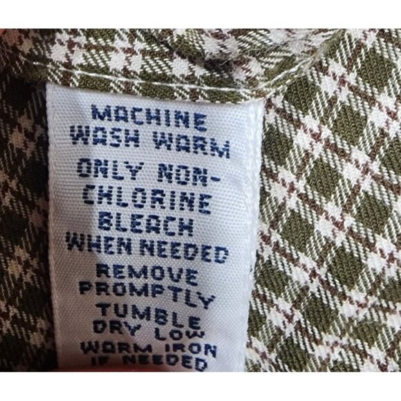 Ralph Lauren Mens Classic Fit Green & White Plaid Button-Down Shirt Size L - Picture 7 of 9